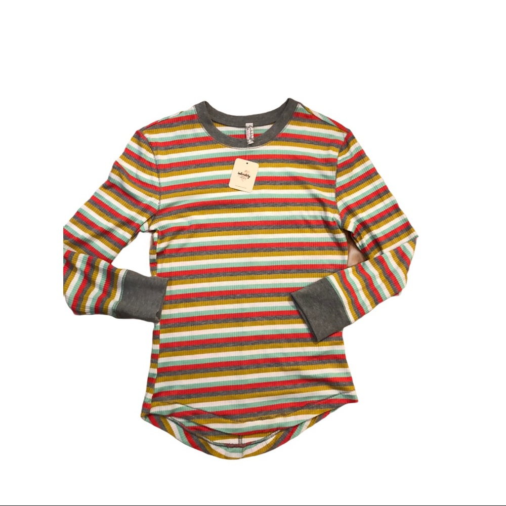 FREE PEOPLE STRIPPED SHIRT S